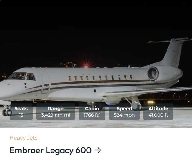 embraer lagacy 600