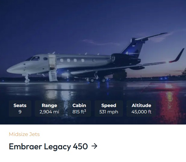 embraer legacy 450