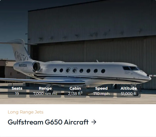 Gulfstream G650 Aircraft