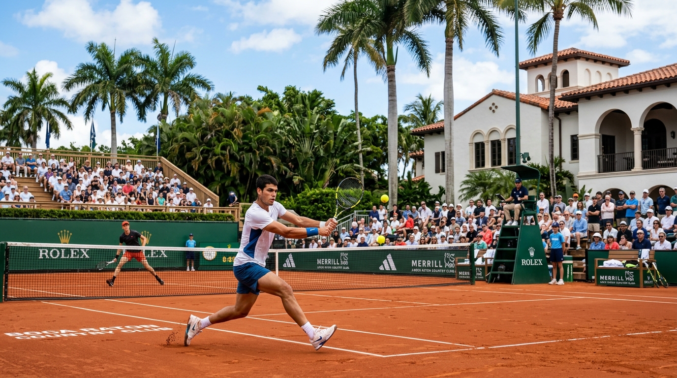 Professional Tennis Match in Boca Raton